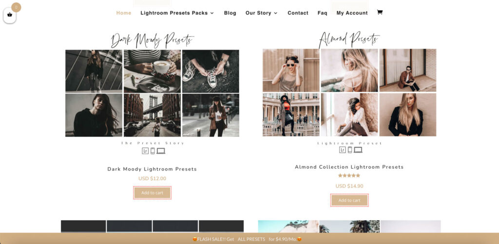 the preset story web site